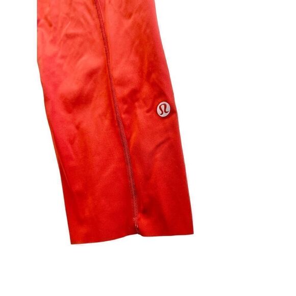 LULULEMON ATHLETICA LW6BCUS FAST AND FREE SIZE 6 BURNT ORANGE LEGGINGS - Picture 3 of 5